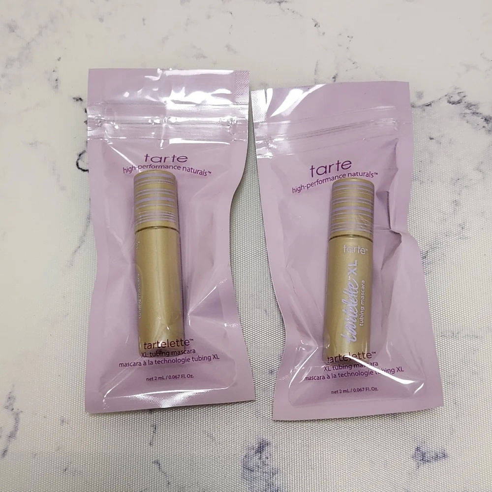 2 Tarte Tartelette XL Tubing Mascara Mini Travel Size .067 Oz